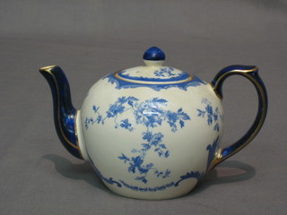 A Wade blue and white pottery teapot to commemorate the Centenary of the RSPB 4"
