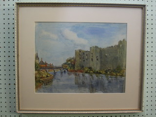 May Trueman, watercolour drawing "Newark Castle  1963" 11" x 14"