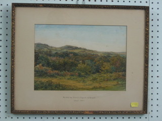 L L Tugwell, watercolour drawing "Reigate - The View From Southpark over Reigate Towards Reigate Hill" 8" x 11"