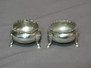 A matched pair of Victorian silver salts, London 1895 and 1896