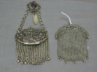 2 lady's chain mail evening purses
