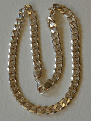 A modern heavy silver chain