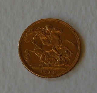 A George V 1914 gold sovereign