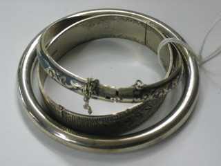 3 various silver bracelets