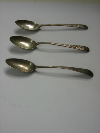 3 silver teaspoons 1 ozs