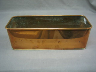 A rectangular copper planter 16"