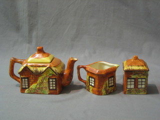 A  Prices 3 piece Cottageware tea service with teapot, sugar bowl and milk jug