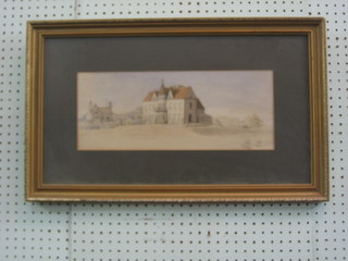 A 19th Century watercolour drawing "Chateau" 7" x 6"