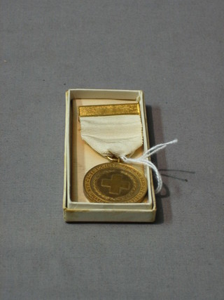 A British Red Cross Society First World War Service medal, boxed