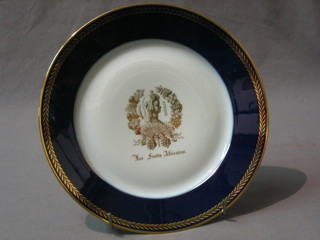 A  Sevres porcelain plate, the front marked Les Fruits Africans 9"