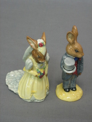 2 Royal Doulton Bunnykins figures - Bride and Bridegroom