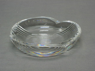 A Biedet scallop shaped glass dish 7"
