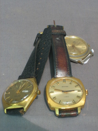 A gentleman's Alpen wristwatch, a Swiss Emperor wristwatch and a Sekonda do. (3)