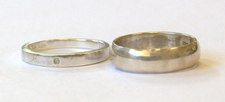 2 silver wedding bands