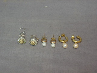 3 various pairs of earrings