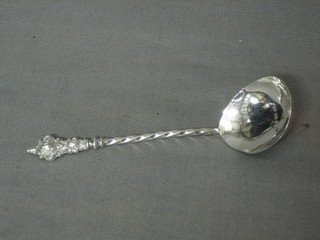 A Victorian silver caddy spoon, Birmingham 1874