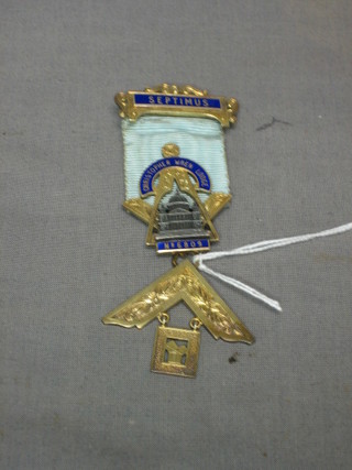 A silver gilt and enamelled Masonic Past Master's jewel Christopher Wren Lodge no. 6809