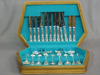 A canteen of silver plated Kings Pattern cutlery