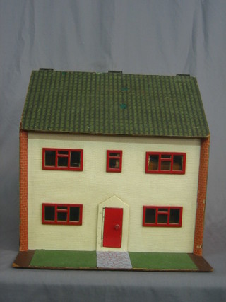A dolls house complete with furniture 18"