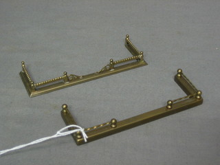 2 dolls house brass finished fire curbs 4 1/2"