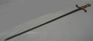 A 17th Century style double edged sword with 28" blade