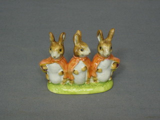 A Beswick Beatrix Potter figure - Flopsy, Mopsy and Cottontail, the base with brown mark 2"