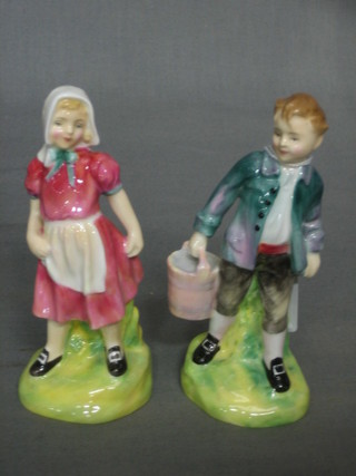 A pair of Royal Doulton figures Jack and Jill HN2060MC, 5"