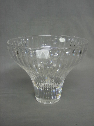 A 1960's heavy glass bowl of waisted form 10"