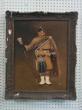 Oil painting on canvas full length study "The Big Sergeant Major" monogrammed and dated 1934 17" x 13"