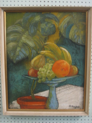 R Knight, impressionist oil on canvas 19" x 15"