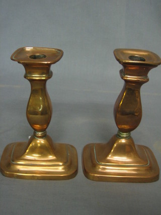 A pair of 19th Century silver plated candlesticks with detachable sconces 6 1/2"