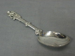 A Dutch silver spoon, the bowl engraved 1800