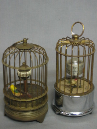 2 1950's French table clocks in the form of cased birds (f)