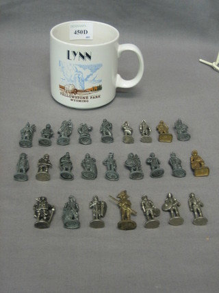A quantity of various metal figures of warriors