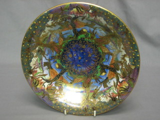 A Wedgwood Fairyland Lustre bowl decorated fairies amidst landscape, the base with Wedgwood mark 9" (some light contact marks)