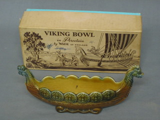 A Wade Viking pottery long boat 7", boxed