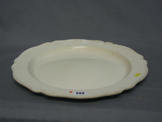 2 Creamware chargers 16 1/2"