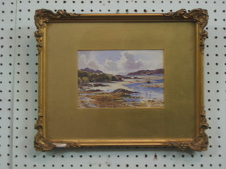 H M Dixon-Cook, watercolour "Estuary Sign" with indistinct label to the reverse 5" x 7"