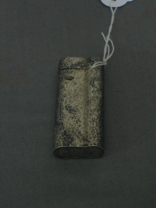 A Dunhill silver plated lighter with barked effect, base marked 20 Microns C86420
