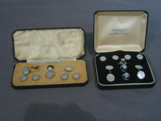 2 cased sets of dress studs and cufflinks