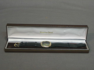 A gentleman's wristwatch by Beuche-Girod contained in a gold case