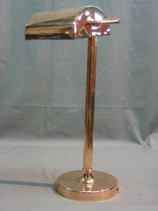 A copper bank/desk lamp