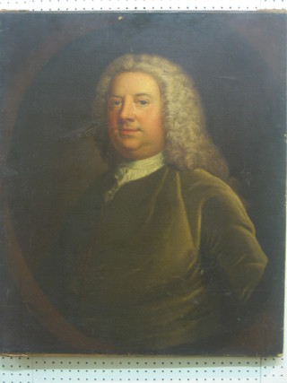 18th Century head and shoulders portrait of a gentleman 30" x 25"