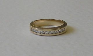 A half eternity ring set diamonds