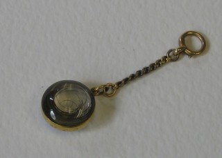 A 19th Century rock crystal and pierced sculpture mourning pendant marked CJ 1st August 1887
