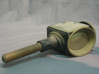 A 19th Century brass coaching lamp