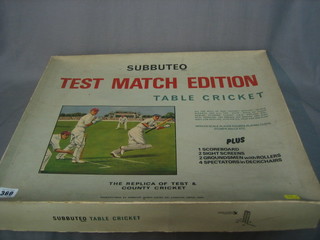 A Subbuteo Test Match Edition table cricket game