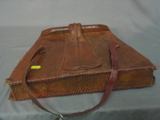 A crocodile handbag