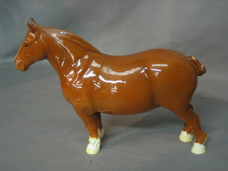 A Beswick figure of a standing Suffolk Punch horse, the base marked Masse Dainty 8"