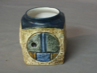 A Troika square shaped vase, the base marked Troika Cornwall E W, 3 1/2"